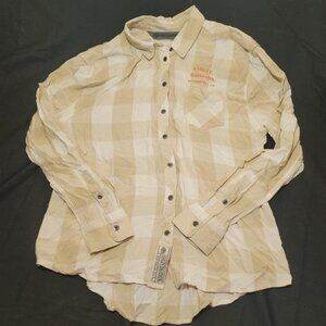 Harley-Davidson® Women's Buffalo Plaid Long Sleeve Woven Shirt - Beige 96253-20V